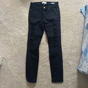 Frame Denim Black Skinny Jeans